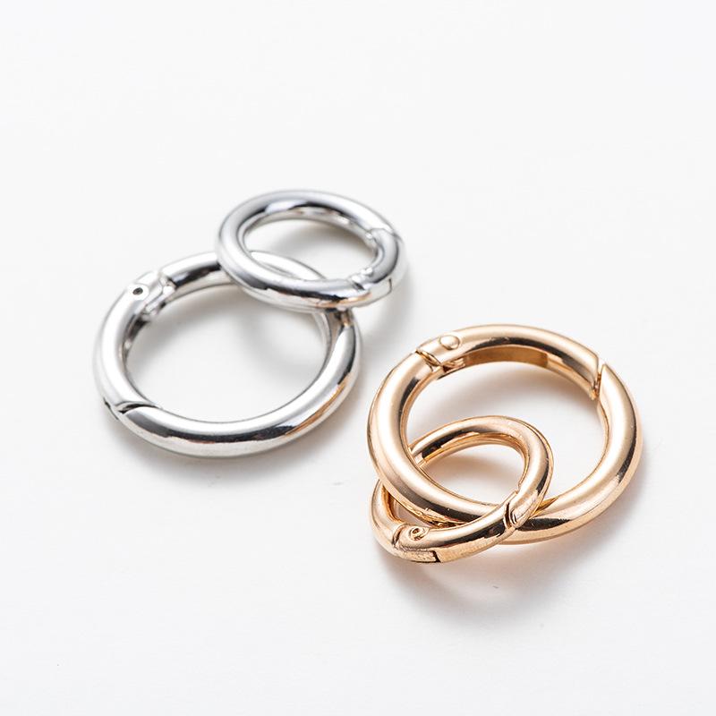 Zinc Alloy Electroplated Spring Ring Keychain & Jewelry Buckle