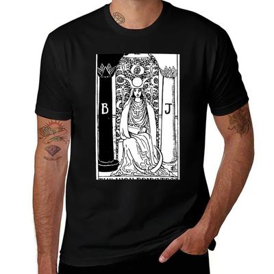The High Priestess Tarot Tshirt Holiday Casual Short Sleeve Top Tshirt