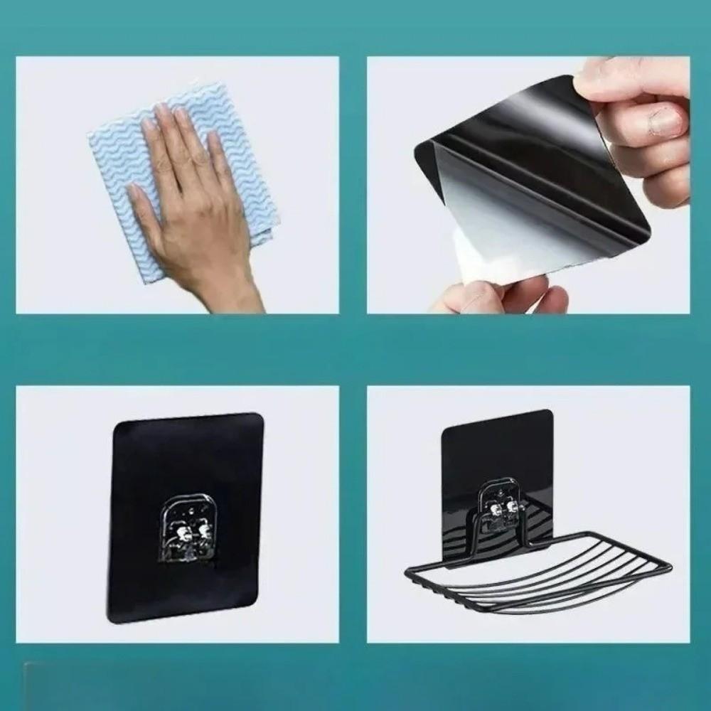 Punch-free Stainless Steel Soap Rack Wall Hanging Wall Mounted Soap Holder  Household Use