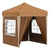 Pop Up Party Tent 195 X 195 X 245 Cm Beige Oxford Fabric