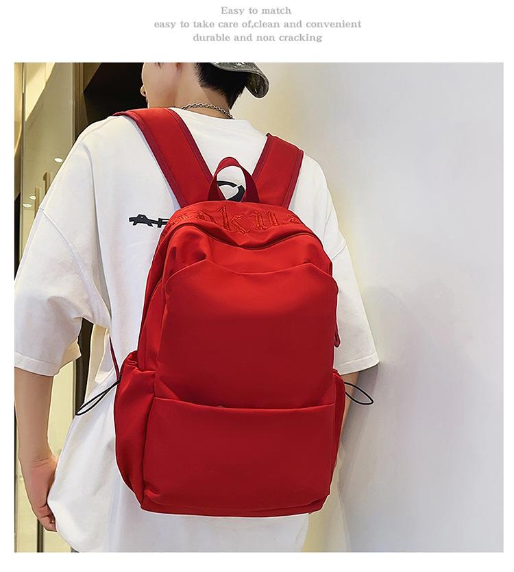 2025 Neuer Stil Minimalistischer Rucksack: Schulranzen mit großer Kapazität für Mädchen der Unter- und Oberstufe - Einfarbig, perfekt für kurze Ausflüge