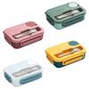 Portable Lunch Box Lunchable Food Container Food Storage Box With Fork, Spoon Meal Preps Container for Home Office