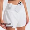Women's Quick-Dry High-Waist Shorts with Zipper Pocket & Anti-Exposure Lining for Running & Fitness