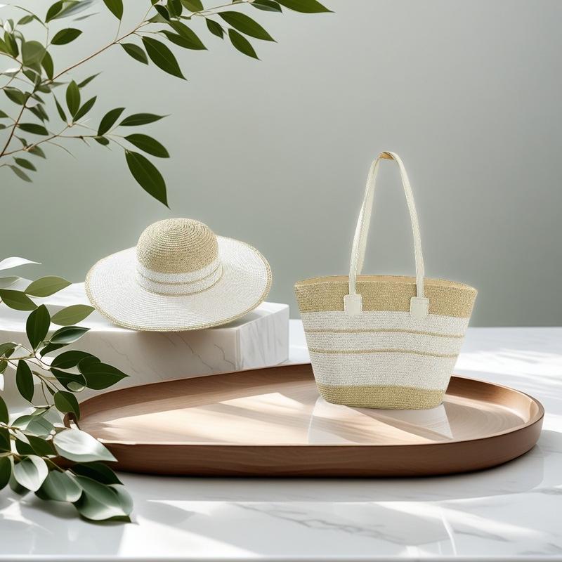 Straw Woven Tote: Beach Style, Large Capacity Shoulder Bag for Women