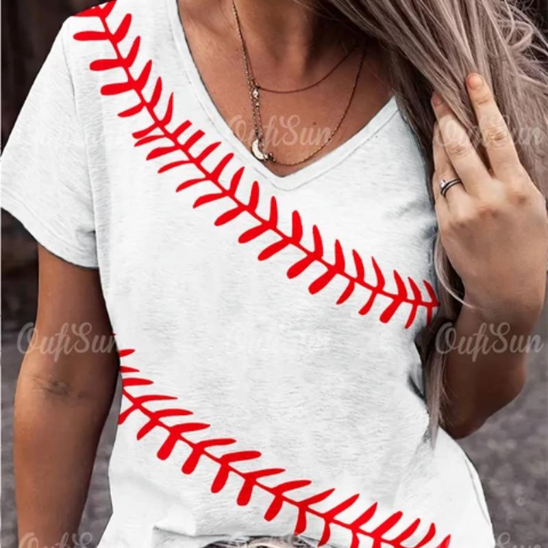 Tricou Nou pentru Femei Simplu cu Imprimeu Grafic Mărimi Mari Top de Vară Îmbrăcăminte Femei Oversize Designer Cămașă cu Mânecă Scurtă Femei Decolteu în V
