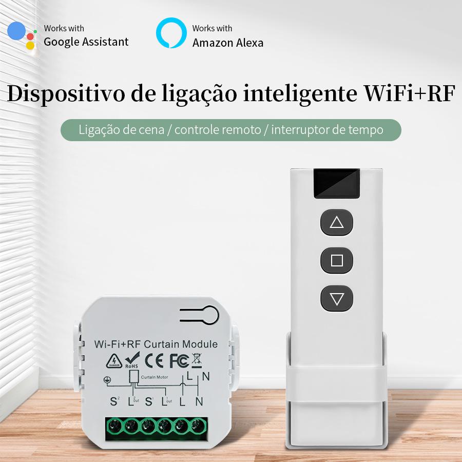 Smart Home WiFi Curtain Controller: Timed Voice & Tubular Motor Switch