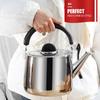 European Style Whistling Kettle - Thickened Stainless Steel for Induction and Gas Stoves, Angled Spout, Universal Design