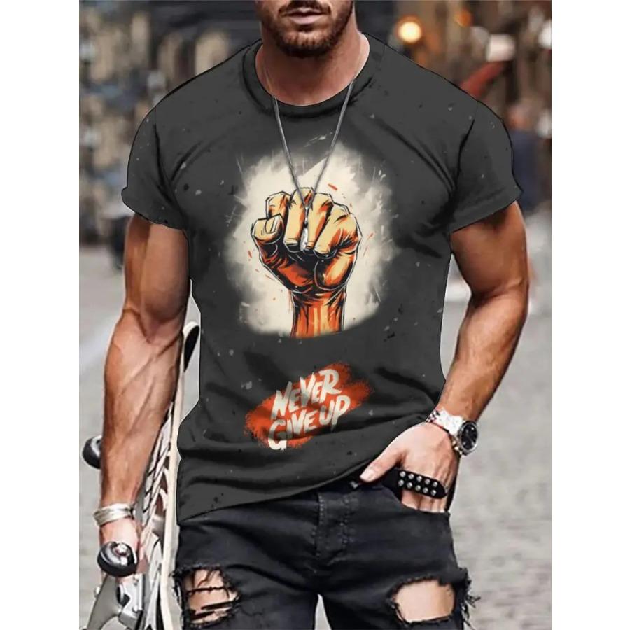 

Футболка мужская с коротким рукавом с графическим принтом размера lus — свободный крой, круглый вырез, легкая растяжка, узорчатый верх из полиэстера для спорта на открытом воздухе и отдыха 6XL