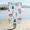Cartoon Animal Dinosaur Print Cartoon Beach Towel Cute Kawaii Room Decor Bath Girls Children Hand Towels For Bathroom Shower