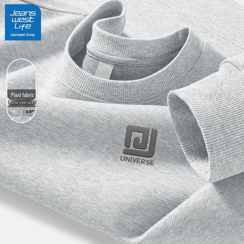 JEANSWEST LIFE Men's 2025 Spring/Autumn Round Neck Graphic Sweatshirt