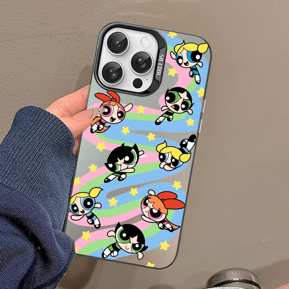 

Cartoon Powerpuffs Girls Phone Case For IPhone 16 15 14 13 12 11 Pro Max X XR XSMAX 8 7 Plus Matte Shockproof Back Cover iPhone 13 mini