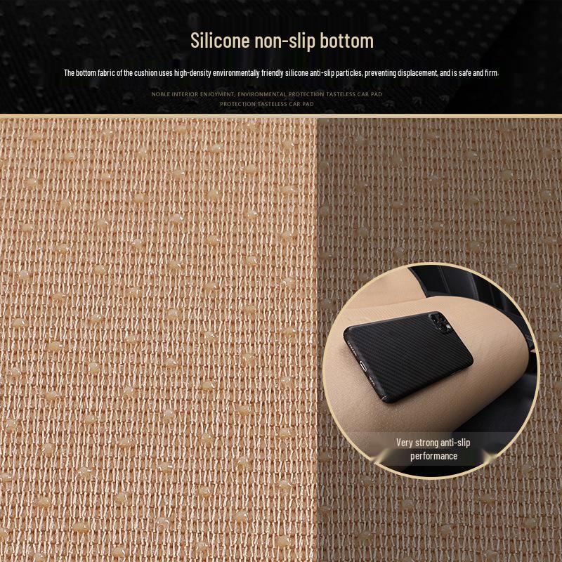 Summer Universal Ice Silk Car Seat Cushion Set: Non-Slip & Breathable Cooling Pads for All Seasons