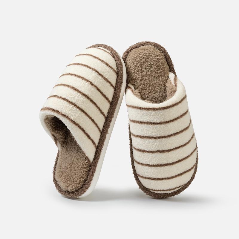 Home Shoes, Anti-slip Plush Slippers, Simple Fleece Anti-slip Cotton