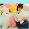 Peluche Rosa Cremoso a Forma di Stella Super Morbido Cuscino da Notte per Adolescenti