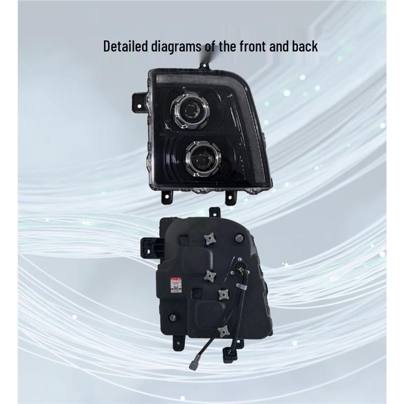 LED Headlight Assembly with Flowing Turn Signal for Dongfeng Tianjin First Gen - High Brightness Double Lens