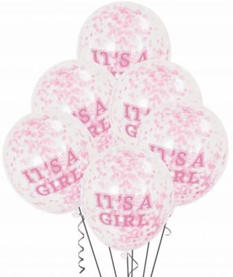 Confetti Balloon Girl, 6 Pcs