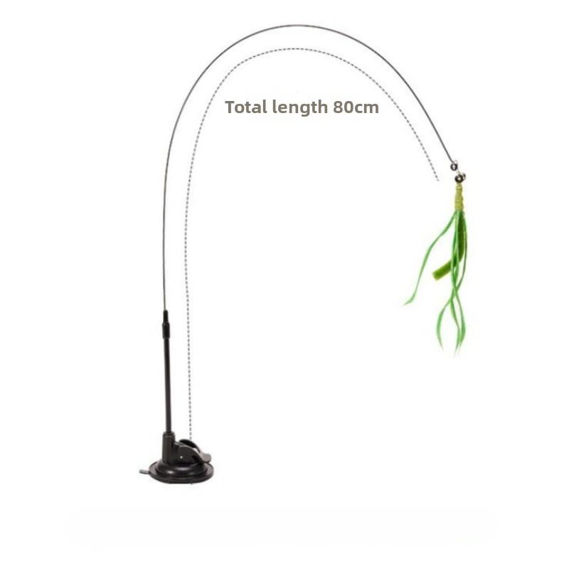 Funny Cat Teaser Toy Simulation Bird Cat Toy Feather with Bell Cat Stick Interactive Toy for Kitten Playing Teaser Wand Toy