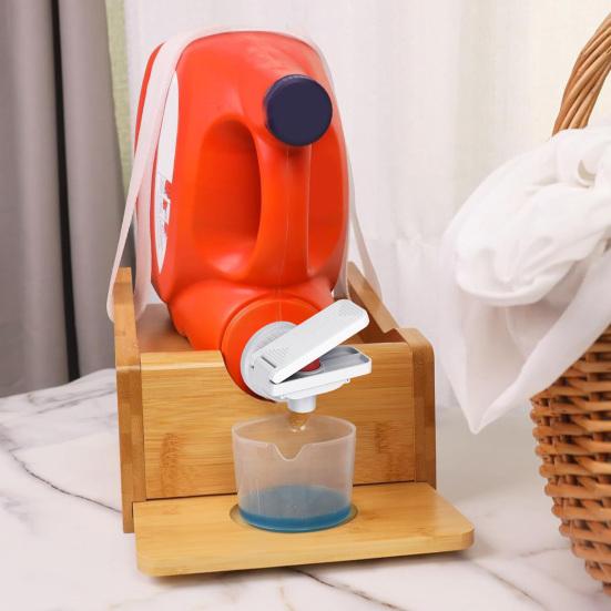 Laundry Detergent Dispenser with Nozzle Switch Easy Installation Labor-Saving Laundry Detergent Cup Holder Drip Tray Set