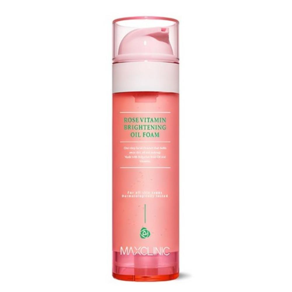 MaxClinic Rose Vitamin Brightening Oil Foam Cleanser Hydrating & Radiance Care 110g
