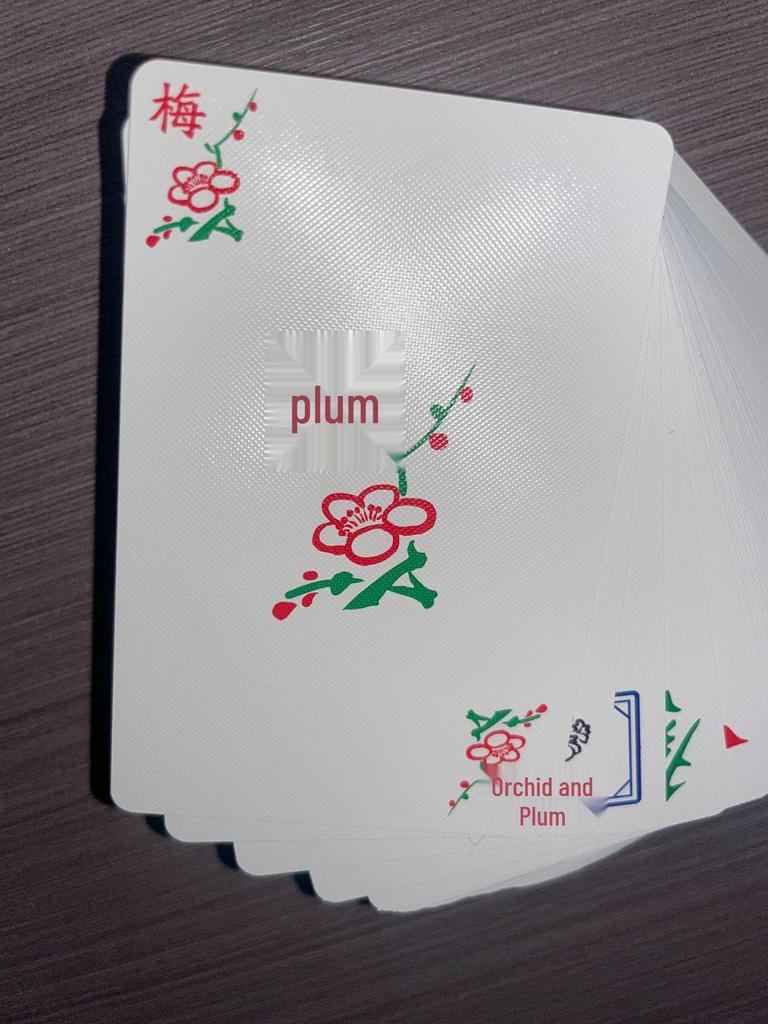 Waterproof Thick Mahjong Poker Cards with Non-slip Texture, Includes Dice