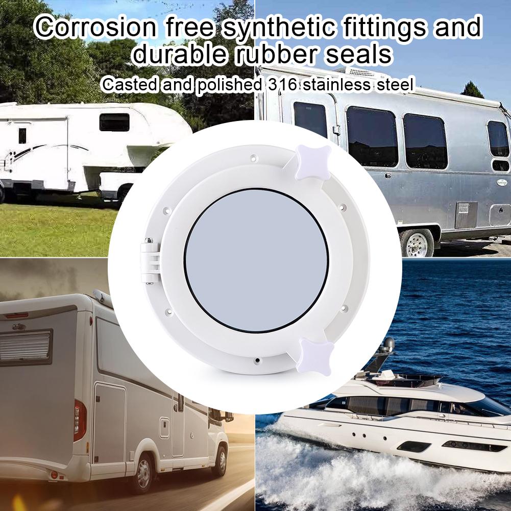 215mm Rundt Koøye Belysning Ventilasjon Yacht RV Luke Vindu Portlights