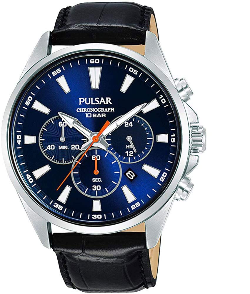 

Наручные часы Seiko SEIKO PULSAR с хронографом PT3A43X1, салфетка из микрофибры 13 x 13 см в комплекте [Комплект товаров] [Pulsar] и [предмет]