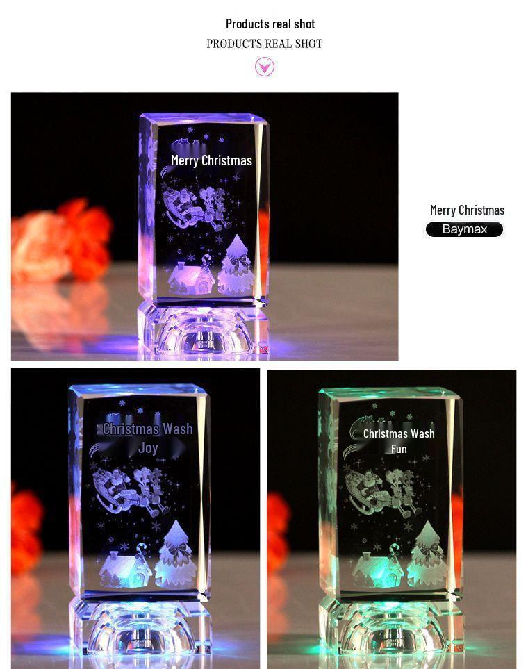 Romantic Rose Night Light: Crystal Ornament and Valentine's Confession Gift