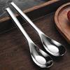316 Stainless Steel Soup Spoon Cake Dessert Spoon with Long Handle Dishwasher Safe Kids Kitchen Tableware