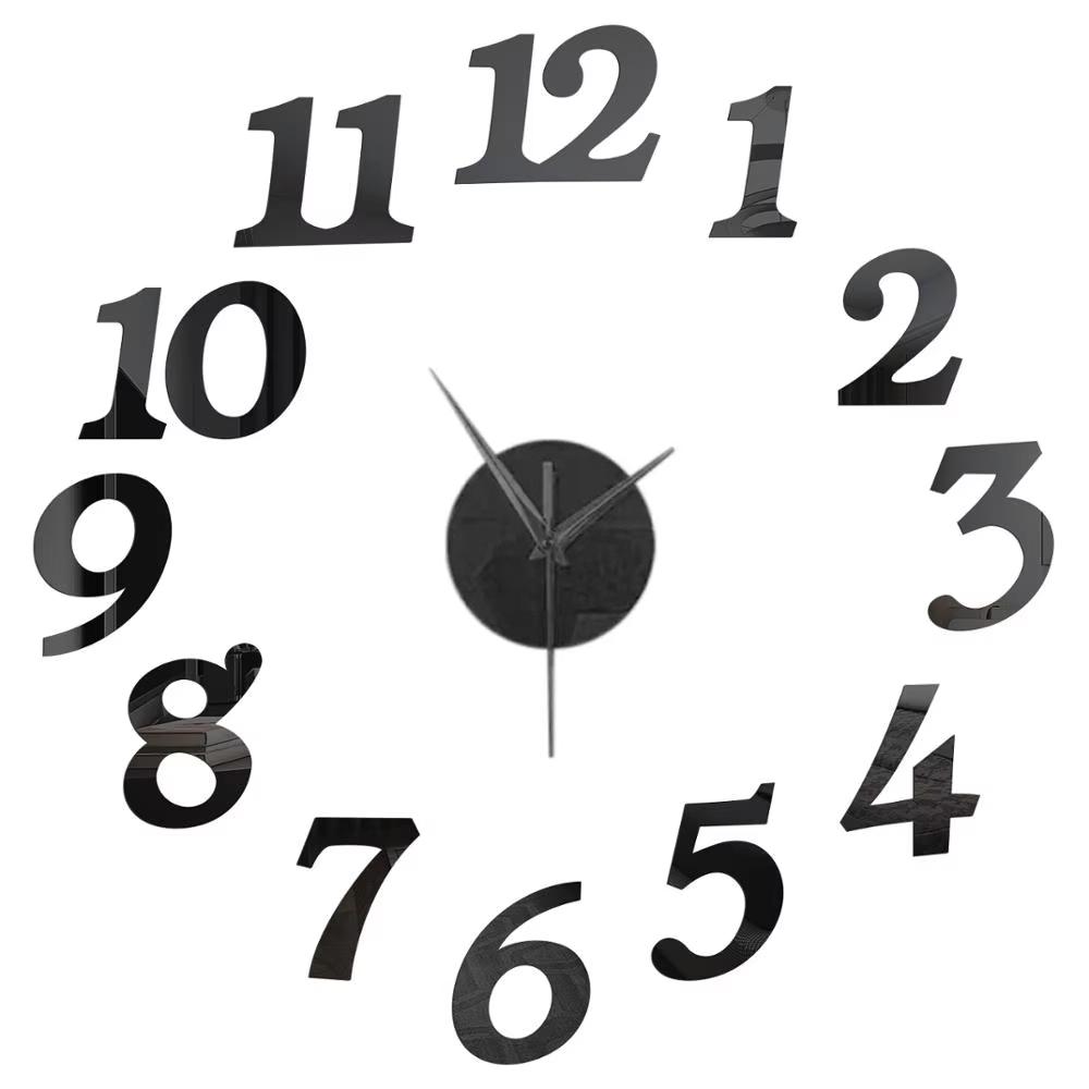 3D Wall Clock DIY Mirror Wall Stickers Home Decor Quartz Needle Watch Living Room Removable Art Decal Sticker Reloj De Pared Hot