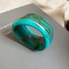 European and American blue smudged acrylic bracelet niche retro exaggerated bracelet personality fashion design sense jewelry