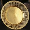 European Fruit Tray,Hollowed-Out Circle Shape Exquisite Golden Cake Plate,Snack Plate Butter Cheese Dish Wedding Decoration