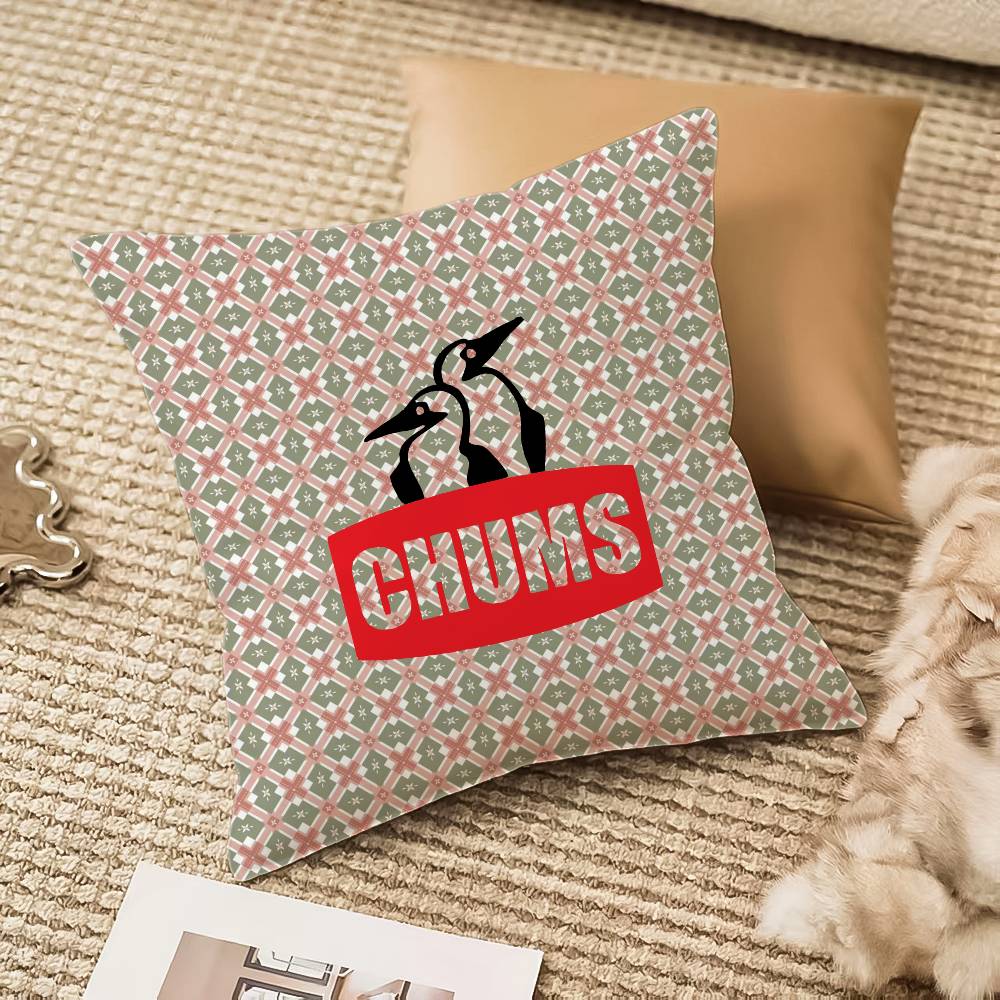 Classic C-CHUMS Pillow Case Anti-dustmite Pillowcase Invisible Zipper Silky Short Plush Sofa Cushion Cover 12x12Inch