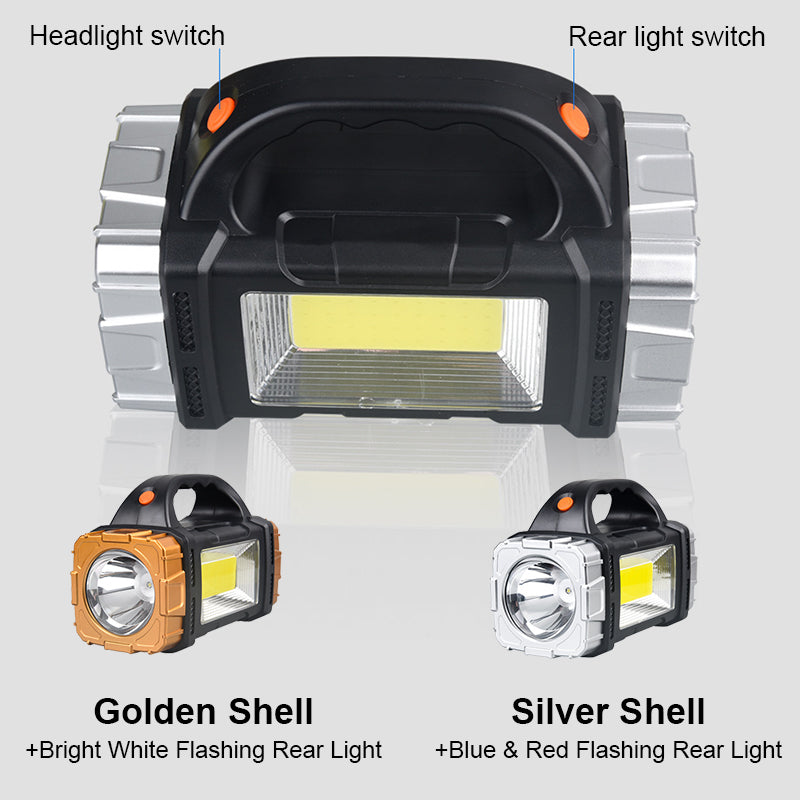 Solar Rechargeable Portable Searchlight Multifunctional Spotlights Outdoor LED COB Lighting Strong Light Flashlight