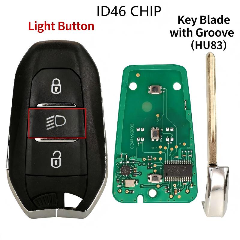 

Smart Remote Car Key 433Mhz Id46/4A For 208 308 508 3008 5008 Ds3 Ds4 Ds5 C3 C4 C5 2010+ Im2A A01Tab H