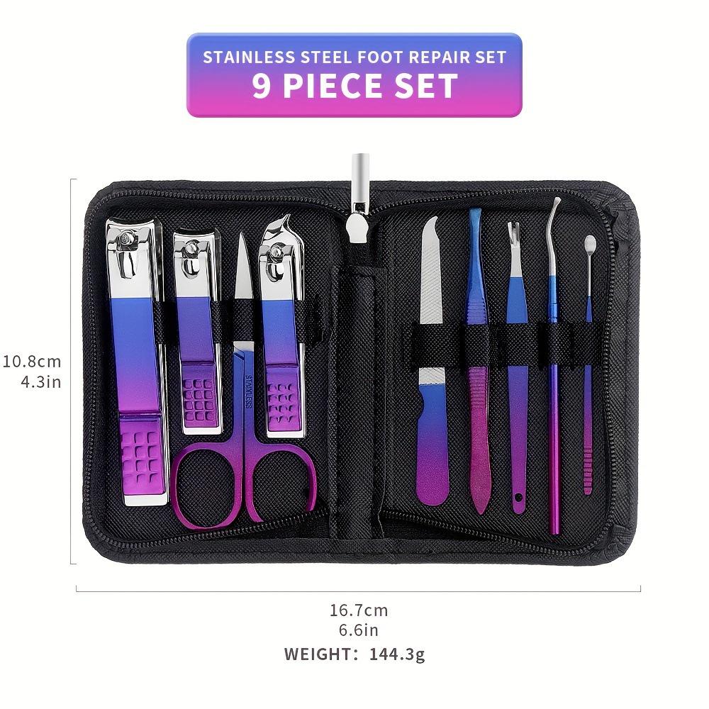 

Доступний набір для догляду за нігтями та кутикулою з нержавіючої сталі - Градієнтний колір