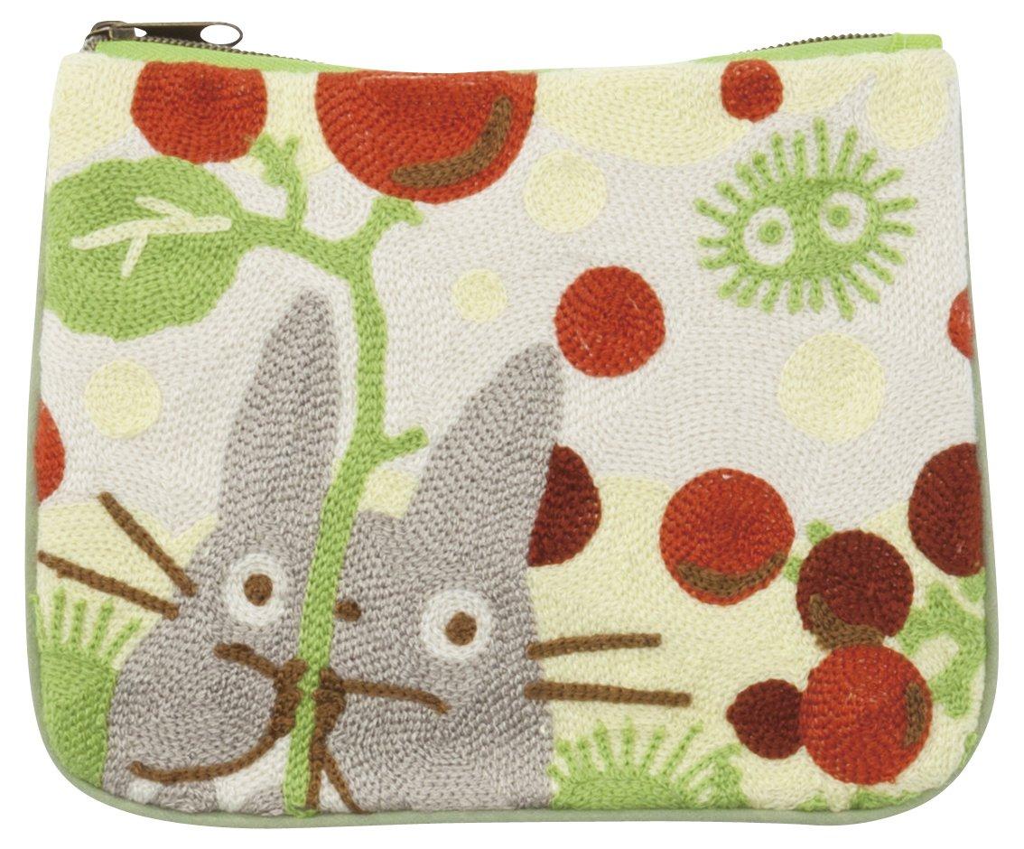 

Marushin Ghibli Neighbor x Nut Chain Stitch 1165015700 My Totoro Pouch, H16.5 W21cm, Forest, Embroidery,