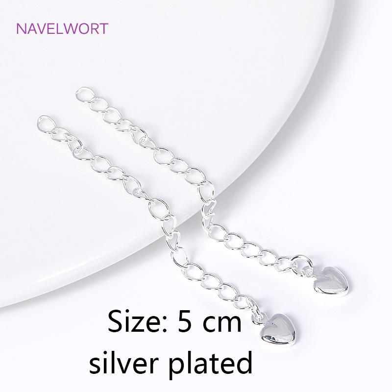 18K Gold Plated With Tag Extension Chain Brass Metal Extension Chains Connectors DIY Necklace Bracelet Jewelry Making Supplies