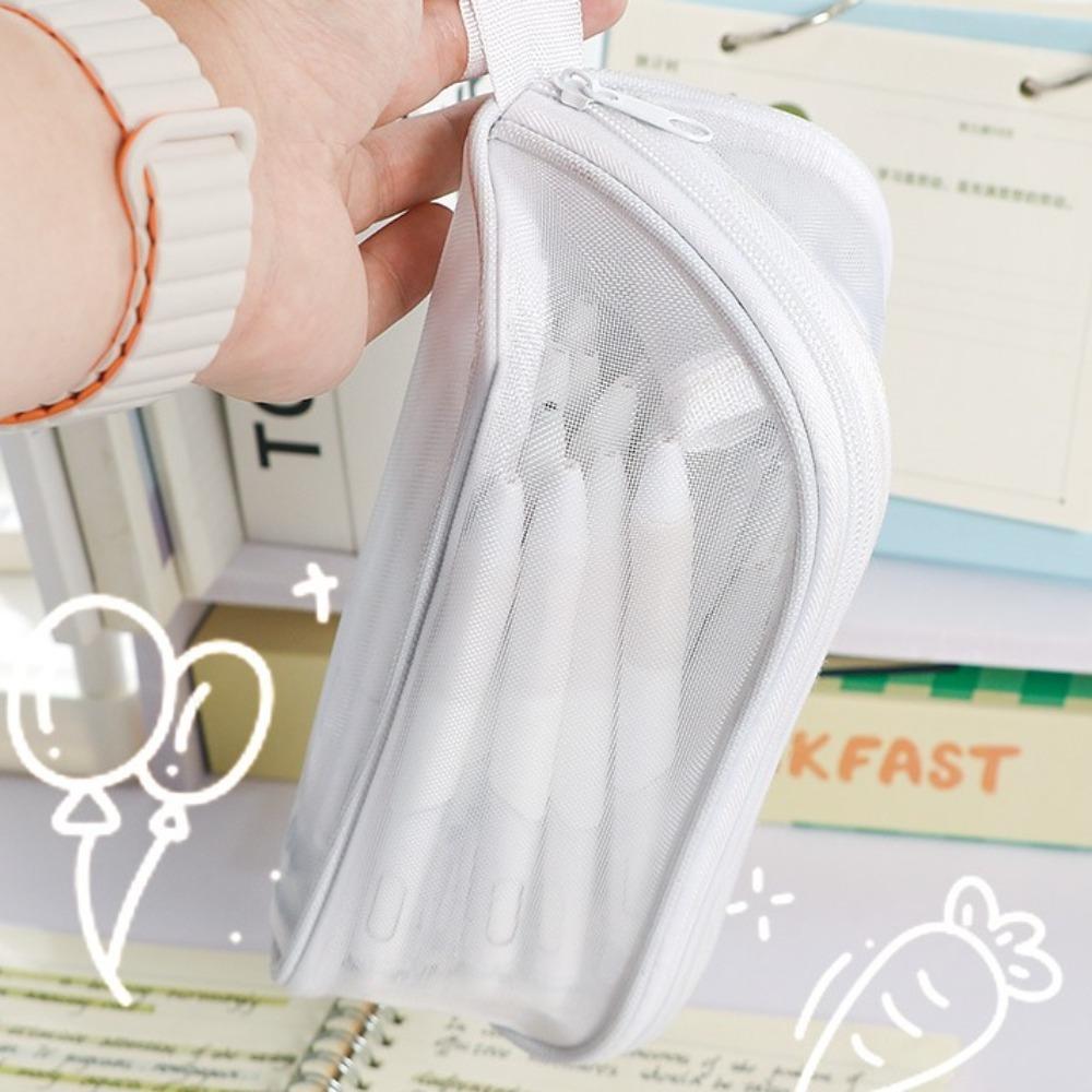 Cosmetics Storage Korean Pencil Bag Large Capacity Stationery Storage Bag  Office Supplies