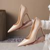 New Red Sole All-inclusive Patent Leather Pointed Head Shallow Mouth Sexy Stiletto High Heels Imperial Sister Commuter Professional Single Shoes