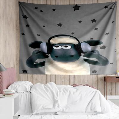 1PC Sheep And Shaun Adventure Tapestry Accessories Playroom Tapestry, for Bedroom,Livingroom, Dormitory Room Wall Decor Fan Birthday Gifts