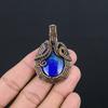 Lapis Lazuli Pendant Handmade Gemstone Jewelry, 999 Copper Wire Wrapped Pendant ,Unique Design Jewelry Pendant