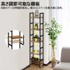 KIBOU KAI Open Shelf Rack Storage Wooden Room Divider Decorative Shelf Bookshelf Flower Stand Display Gap Storage Bookshelf Open Rack Free Rack