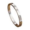 Titanium Steel Rhinestone Open Bangle with Eight-pointed Star Design - Fade-resistant Women's Bracelet