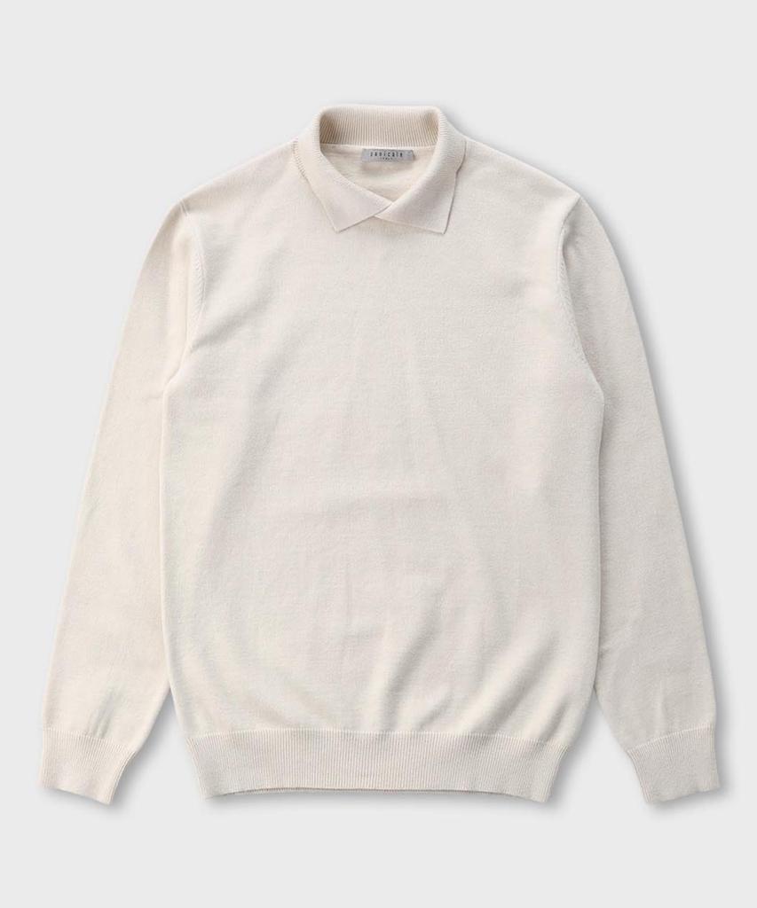 PANICALE Modal Collar Neck Cutout Polo Knit 4 Colors
