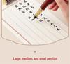 Sandalwood Calligraphy Brush Pen with Replaceable Ink and Nylon Soft Tip for Small Regular Script, Engraving Capable