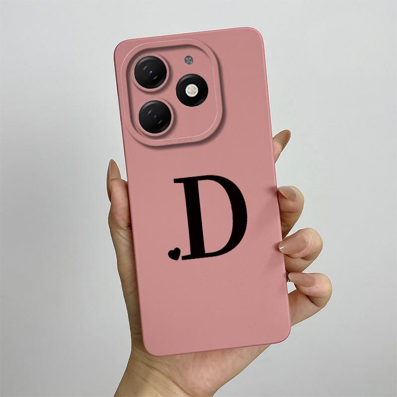 For Tecno Spark 20 Pro Case Tecno Spark 20 Phone Case Tecno Spark 20C BG7n BG7 KJ5 KJ6 Cute Initial Letters Matte TPU Soft Cover