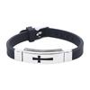 Waterproof Street Wear Women Personality Hui Pattern Cross Korean Hand Rope Men Wristband Silicone Bracelet Jewelry Accessories