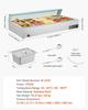 Commercial Food Warmer, 1700W Electric Stainless Steel Steam Food Warmer with Glass Cover, 10-Pan Countertop Buffet Bain Marie with Soup & Perforated