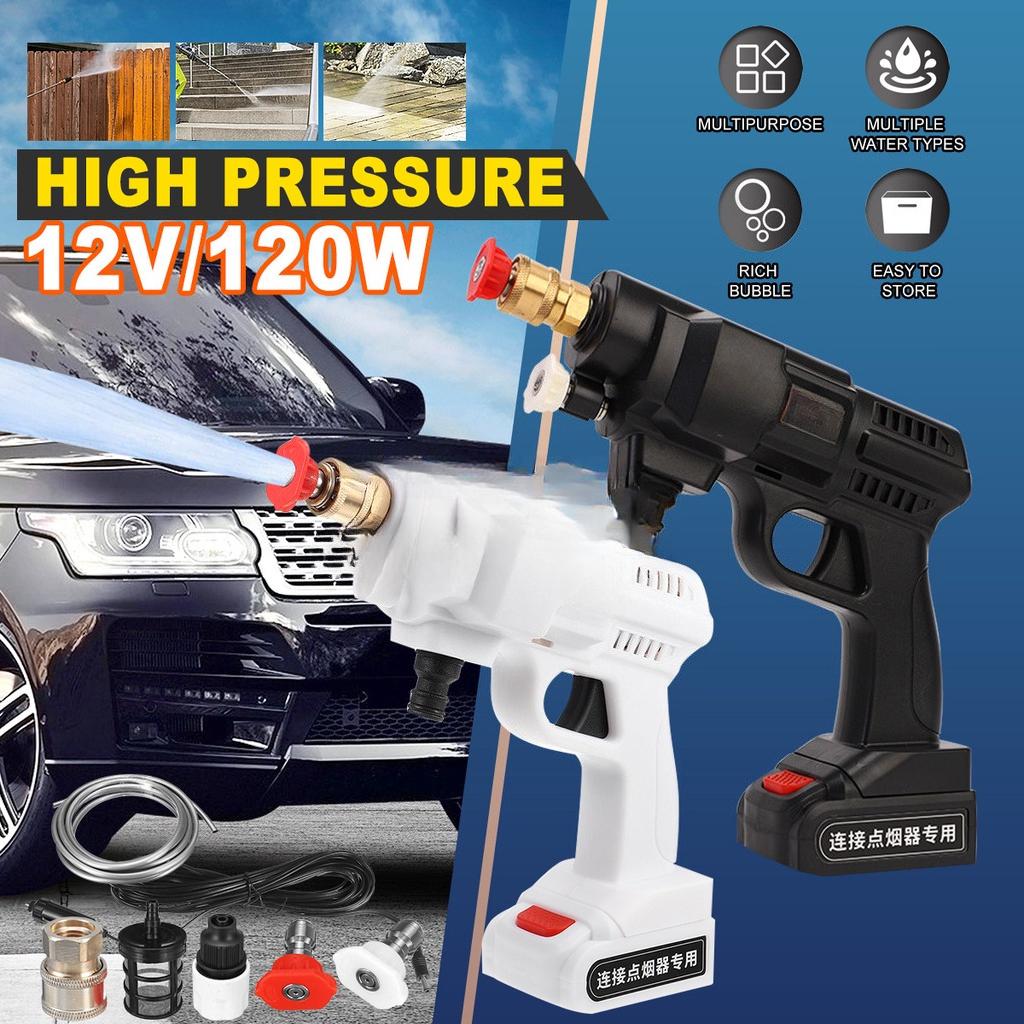 

12V High Pressure pump Electric Car Washer Guns Cleaner Foam Nozzle Cordless Washing Machine foam sprayer with 1 Lithium Battery
