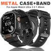 Case+Strap for Apple Watch Ultra 3 2 49mm Band  Accessories Sport Silicone Bracelet+Metal Protective Bumper iWatch Cover 49mm